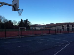 Views of the school grounds and hills